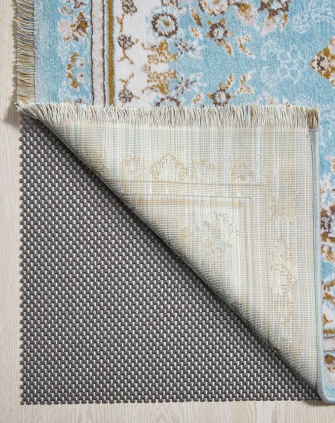 Veken 2x8 Ft Rug Pad Gripper for Hardwood Floors, Non Slip Dark Grey Rug Pads for Area Rugs, Thick Rug Grippers for Tile Floors, Under Carpet Anti Skid Mat, Keep Your Rugs Safe and in Place