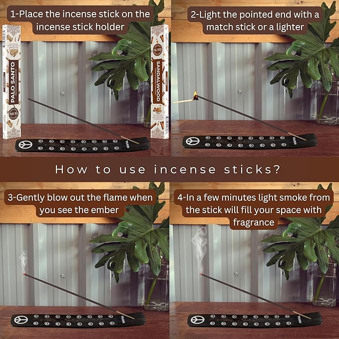 Trumiri Incense Sticks - Combo Pack of 40 Insence-Sticks - 20 Palo Santo + 20 Sandalwood - Insenses - Insents - Incents - Inscense - Incence - Incienso - All Natural Incense Sticks