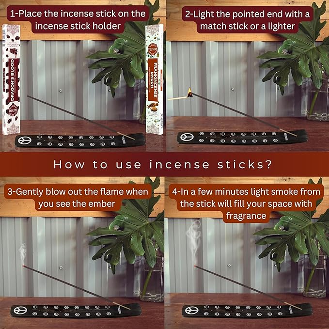 Trumiri Incense Sticks - Combo Pack of 40 Insence-Sticks - 20 Dragons Blood + 20 Frankincense Myrrh - Insenses - Insents - Incents - Inscense - Incence - Incienso - All Natural Incense Sticks