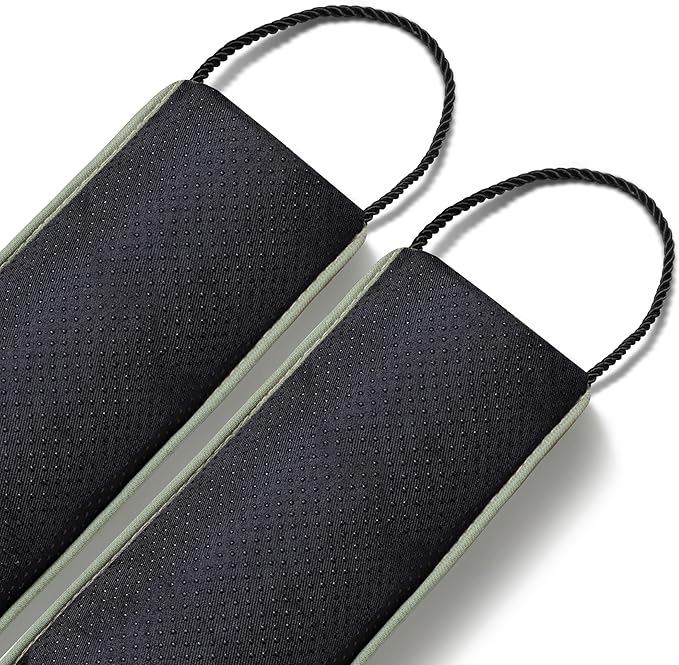 Sunolga 38" Door Draft Stopper Blocks Hot and Cold Air with Removable Washable Cover for Gaps Up to 3", All-Season Seal for Noise, Wind, Door Sweep for Bottom of Door, Home Essentials, Light Green