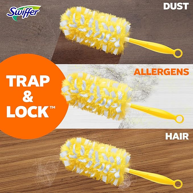 Swiffer Pet Heavy Duty Dusters Refills, Multisurface 360 Dusters with Febreze Odor Defense, 11 Count (Pack of 3)