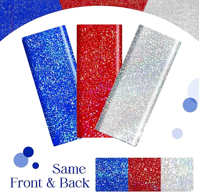 Sparkling Holographic Laser Tablecloth - Shimmering, Waterproof, Easy to Clean - Ideal for Bachelorette, Birthday, Wedding, and Anniversary Party Decorations (Dark Blue & Red & Silver, 3)