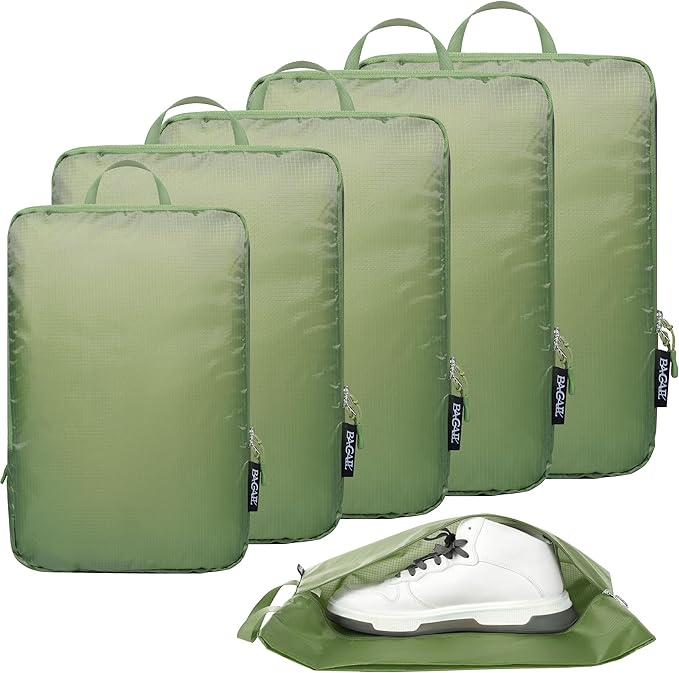 BAGAIL 6-Piece Ultralight Compression Packing Cubes Packing Organizer for Travel Accessories Luggage Suitcase Backpack