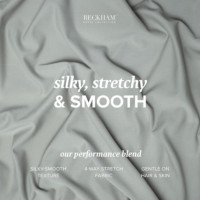 Beckham Hotel Collection Cooling Pillowcases for Hot Sleepers, King Size Set of 2, Cool Bedding, Envelop Closure, Silky Soft, Breathable, Moisture-Wicking, Dark Gray