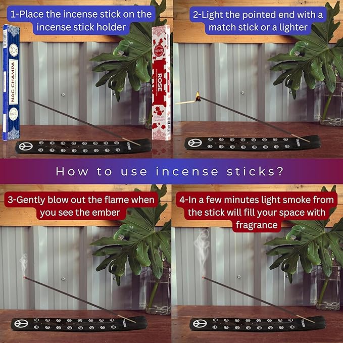 Trumiri Incense Sticks - Combo Pack of 35 Insence-Sticks - 15 Nag Champa + 20 Rose - Insenses - Insents - Incents - Inscense - Incence - Incienso - All Natural Incense Sticks