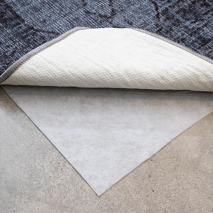 Teebaud 5' x 7' Non-Slip Rug Pad, Reversible Gripper, Non Skid Pads for Hardwood, Vinyl, Tile, Laminate Floors, Keep Area Rugs Secure, Natural Materials Safe for Indoor Flooring, ¼” Thick
