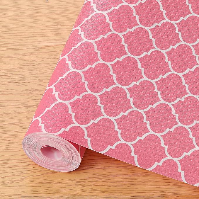 Cooyes Shelf Liner, Non-Adhesive Drawer and Cabinet Liner, EVA Washable Oil-Proof Shelf Paper for Kitchen Cabinets, Refrigerator, Storage, Desks with Modern Pattern