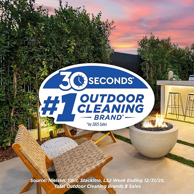 30 SECONDS Outdoor Cleaner Dirt,Mold & Mildew Cleaner & Stain Remover Concentrate | 1 Gallon