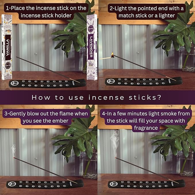 Trumiri Incense Sticks - Combo Pack of 40 Insence-Sticks - 20 Vanilla + 20 Lavender - Insenses - Insents - Incents - Inscense - Incence - Incienso - All Natural Incense Sticks