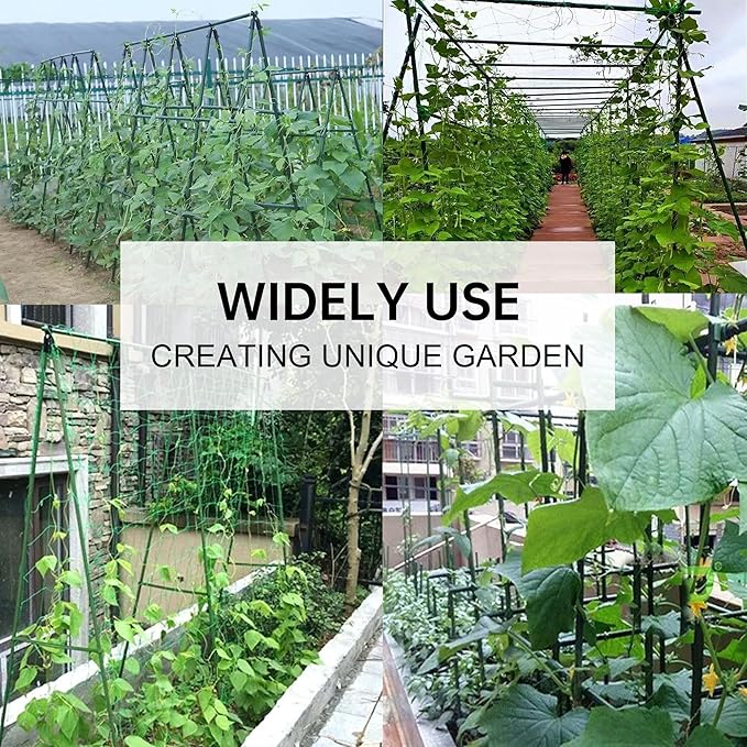 Garden Stakes 7ft, Metal Plant Stakes 7 Feet 25 Pack for Gardening and Farm, 84" Plastic Coated Plant Support for Tomato, Cucumber, Bean, Flower, Potted and More Climbing Plants