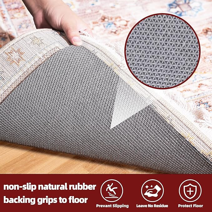 BAGAIL Felt and Natural Rubber Backing Rug Pads 1/8” Thick, 7.5 x 10 Ft Non Slip Rug Gripper Keep Rugs in Place, Under Area Rug Protective Cushioned Pads, Carpet Runners, Hardwood Floors Protection