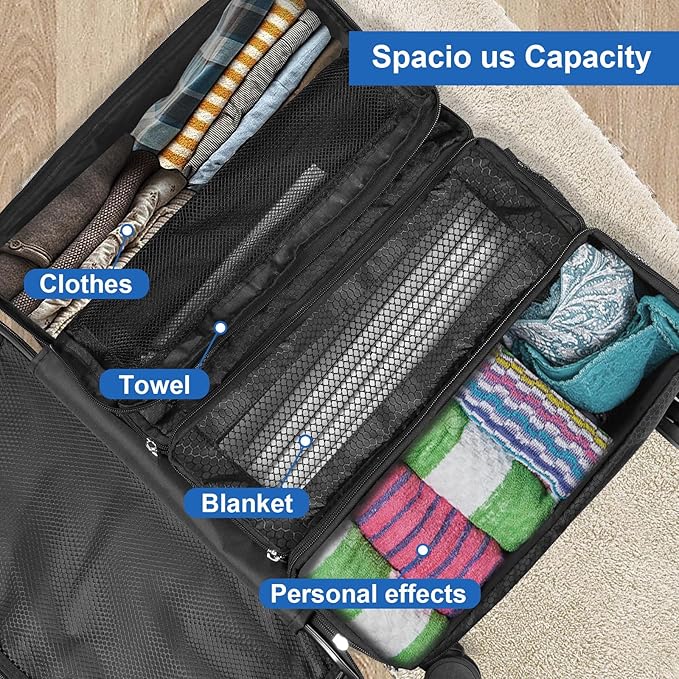 Suitcase Organizer, Travel Luggage Organizer Portable Hanging Travel Shelves Collapsible Hanging Packing Cubes for Carry-on Suitcase
