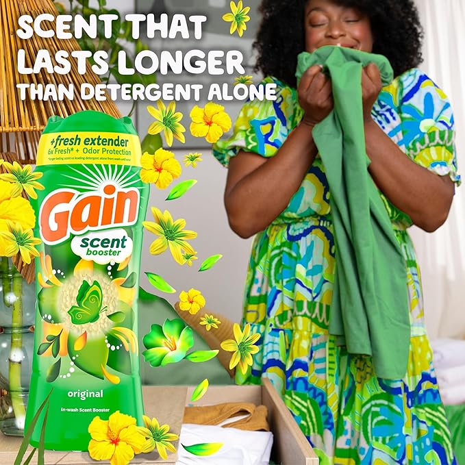 Gain In-Wash Laundry Scent Booster, Original Scent, 30.1 OZ, Fresh Extender + Odor Protection