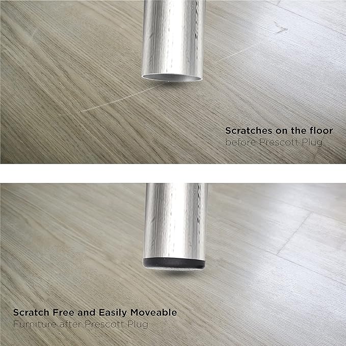 Prescott Plastics 2” (50.8mm) Outer Diameter Ribbed Plastic Hole Caps, Round Black Metal Tubing End Caps, Strong Furniture Leg Inserts, Impact & Weather Resistant, Made in The USA - 4 Pack