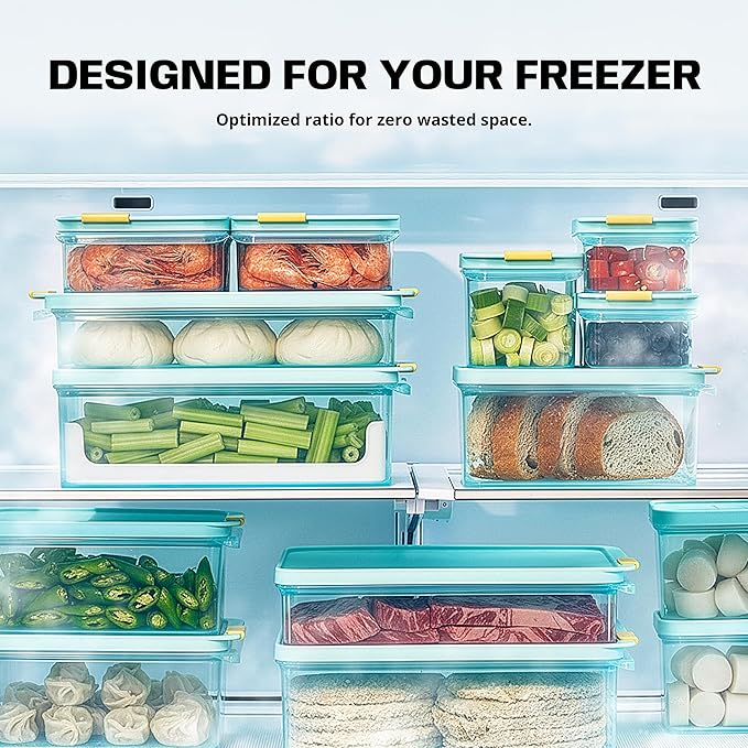LocknLock HFL102 Freezer Fit Plastic Food Storage Container with Lid for Kitchen, Lunch, Meal Prep, and Leftovers, BPA-Free, Airtight, Leakproof, Microwave, Dishwasher-Safe, 750ml