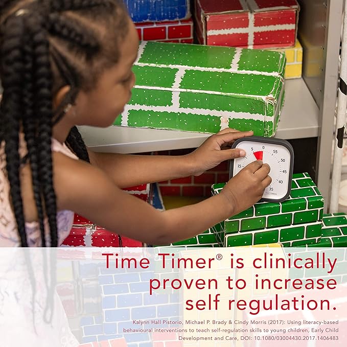 TIME TIMER MOD (Charcoal), A Visual Countdown 60 Minute Timer for Classrooms, Meetings, Kids and Adults Office and Homeschooling Tool with Silent Operation and Interchangeable Silicone Cover