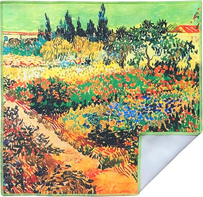 Large [4 Pack] Classic Art (The Garden at Arles) - Ultra Premium Quality Microfiber Cleaning Cloths (Best for Camera Lens, Glasses, Screens, and All Lens.) Microfiber Cloth
