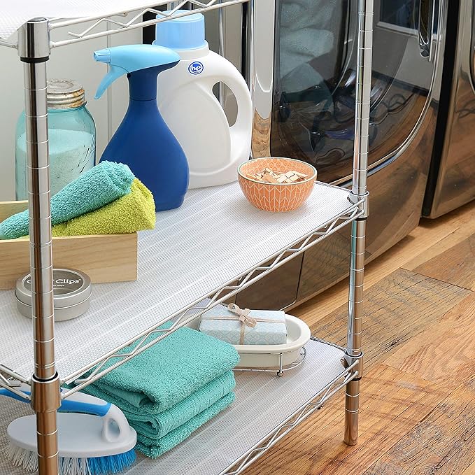 Con-Tact Brand Duraliner Shelf Liner - Non-Adhesive Multi-Use Drawer Liner | Versatile Protection & Organization | Vinyl, Waterproof | 24" x 10' Diamond Clear