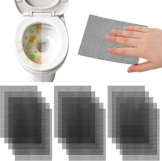 15Pcs Mesh Cleaning Screens for Toilets Flexible Scrubbing Pads Bowl Screens 5.5" x 4" Toilet Ring Remover Mesh Pads for Bowls Griddle Household Stain Calcium Deposits Remove Grills Carbon Rust Scale