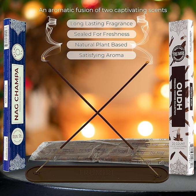 Trumiri Incense Sticks - Combo Pack of 35 Insence-Sticks - 15 Nag Champa + 20 Oud - Insenses - Insents - Incents - Inscense - Incence - Incienso - All Natural Incense Sticks