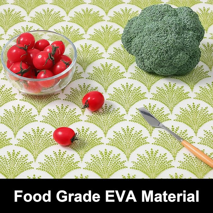 Cooyes Shelf Liners for Kitchen Cabinets, Refrigerator Liners Waterproof & Oil-Proof Kitchen Cupboard Liner Drawer Mats EVA Material Non Adhesive Fridge Liner for Shelves（23.6" W x 236" L）