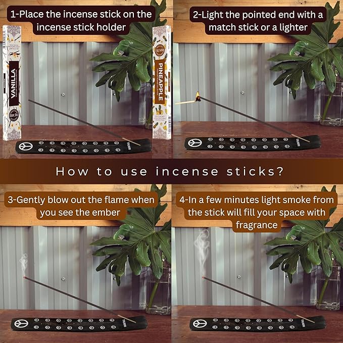 Trumiri Incense Sticks - Combo Pack of 40 Insence-Sticks - 20 Vanilla + 20 Pineapple - Insenses - Insents - Incents - Inscense - Incence - Incienso - All Natural Incense Sticks