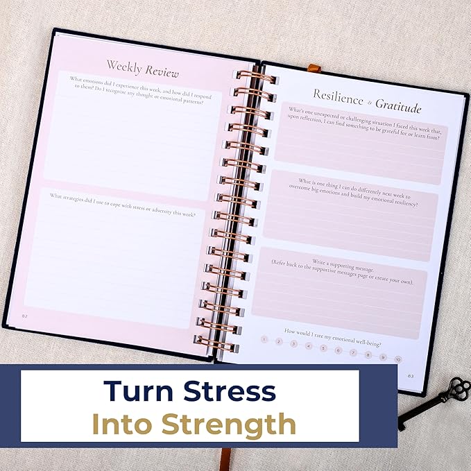 Mental Health Journal - Guided Gratitude & Mindfulness Journal for Men and Women with Prompts for Stress Relief and Daily Reflection - Best for Guided Transformation, Anxiety & Mood Tracker - Echo & Odyssey