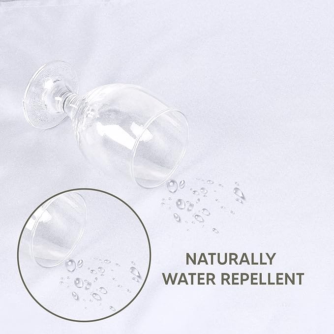 Utopia Kitchen Rectangle Table Cloth 2 Pack [60x120 Inches, White] Tablecloth Machine Washable Fabric Polyester Table Cover for Dining, Buffet Parties, Picnic, Events, Weddings and Restaurants