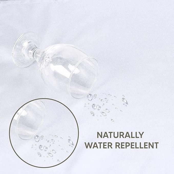 Utopia Kitchen Round Table Cloth 2 Pack(90 Inches, White), Tablecloth Machine Washable, Polyester Table Cover for Dining, Buffet Parties, Picnics, Events, Weddings and Restaurants