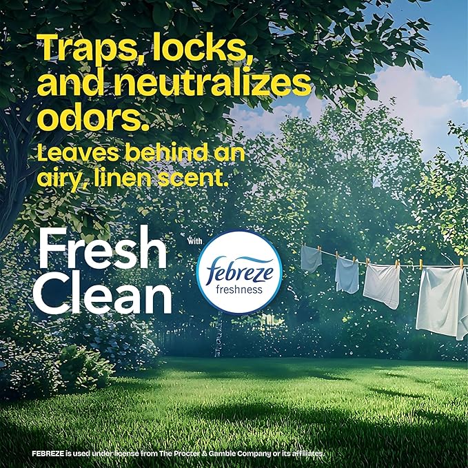Glad Tall Kitchen Drawstring Trash Bags - Odorshield 13 Gallon White Trash Bag, Febreze Fresh Clean, 110 Count