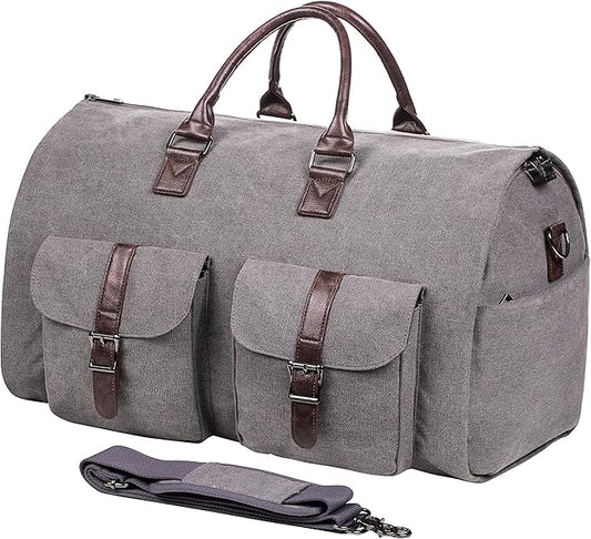 seyfocnia Convertible Travel Garment Bag,Carry on Garment Duffel Bag for Men Women - 2 in 1 Hanging Suitcase Suit Business Travel Bag