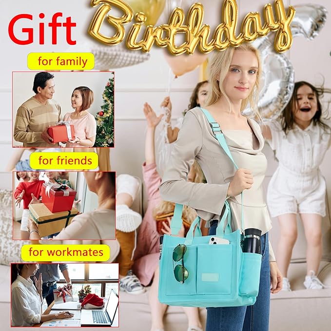 Canvas Tote Bag for Women, Women's Crossbody Bags, Work Laptop Tote Bag, Large Handbags Purse for Travel Nurse Teacher