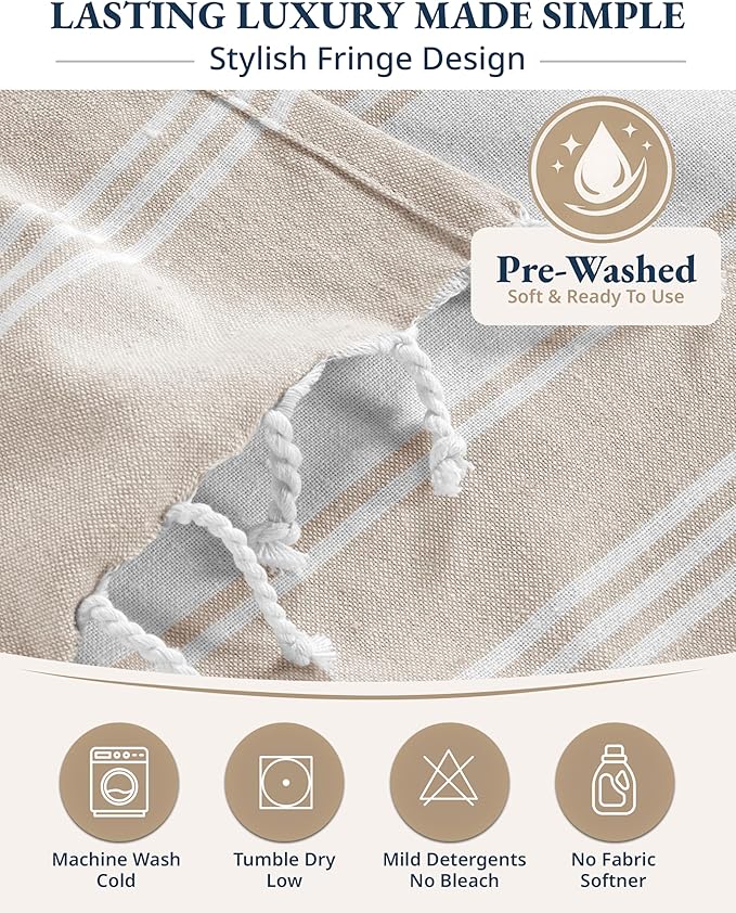 LANE LINEN Beach Towels for Women, Large Beach Towels Oversized, Pre-Washed, No-Shrink Sand Free, Quick Dry, Lightweight Travel Towel,Soft Beach Bath Towel, 39"x71" - Beige