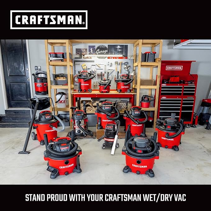 CRAFTSMAN CMXZVBE38610 1-1/4 in. Dusting Brush Wet Dry Vac Attachment, Industrial-Grade Shop Vacuum Accessory for Cleaning Stubborn Debris, Fits 1-1/4 in. Hose Diameter