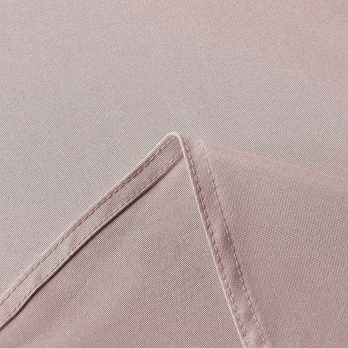 sancua Rectangle Tablecloth - 90 x 132 Inch - Stain and Wrinkle Resistant Washable Polyester Table Cloth, Decorative Fabric Table Cover for Dining Tables, Buffet Parties and Camping, Blush