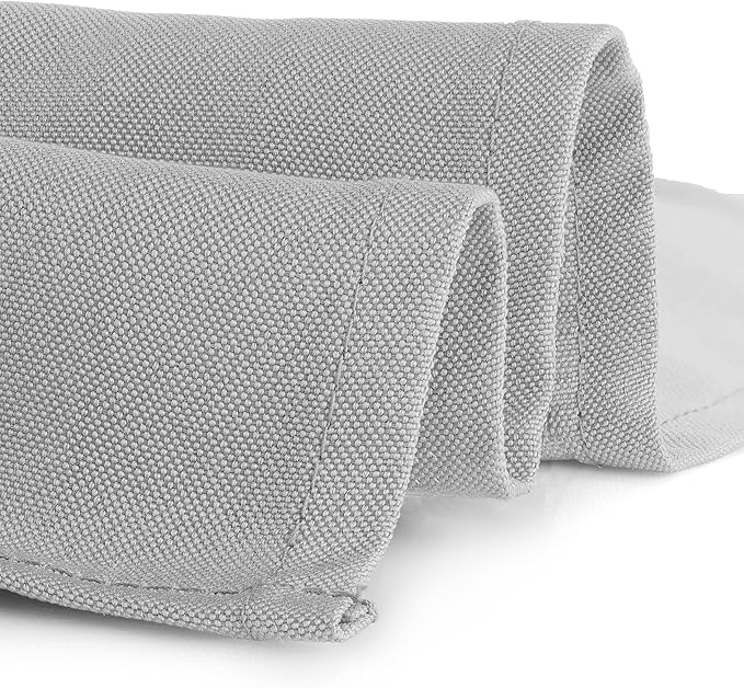 Gee Di Moda Fitted Tablecloth - 48 x 30 Inch Silver Floor-Length Fitted Table Cloth for 4 Foot Rectangle Table, Heavy Duty Washable Fabric for Parties, Dinner, Weddings, Baby Shower & Trade Show