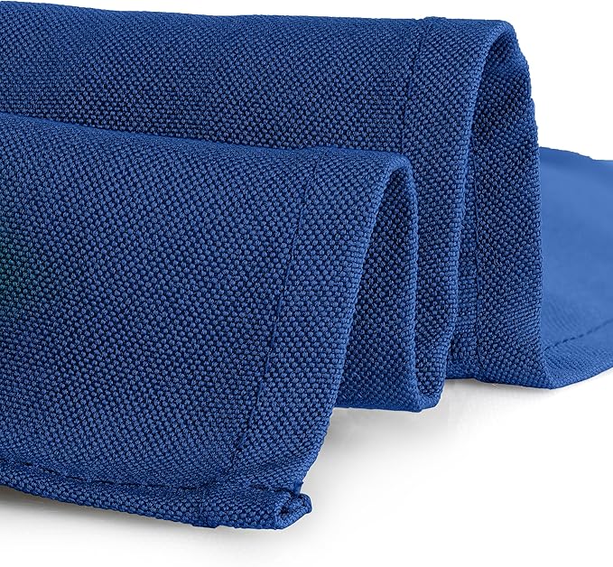 Gee Di Moda Fitted Tablecloth - 48 x 30 Inch Royal Blue Floor-Length Fitted Table Cloth for 4 Foot Rectangle Table, Heavy Duty Washable Fabric for Parties, Dinner, Weddings, Baby Shower & Trade Show
